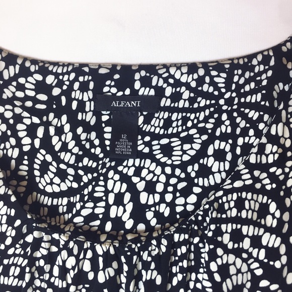 Alfani Black and White A-line dress - Picture 3 of 8